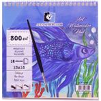 Alex Schoeller Spiralli Suluboya Defteri 300 gr 12 Yaprak 15 x 15 cm