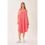 Alexander Gardi Alexandergardi Asimetrik Kesim Kolsuz Elbise (B23-00114) - Pembe - 2XL