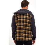 Alexander Gardi Alexandergardı Kapüşonlu Düğmeli Oversize Hırka E21-61501 001 gri-sari