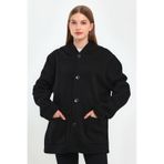 Alexander Gardi Alexandergardı Kapüşonlu Oversize Hırka E22-60700 001 siyah