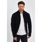 Alexander Gardi Balıkçı Yaka Fermuarlı Triko Hırka (E22-5714) - 3XL - Koyu Lacivert