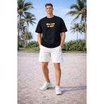 Alexander Gardi Bisiklet Yaka 3D Puf Baskılı Oversize T-Shirt - Siyah