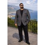Alexander Gardi Erkek Süper Battal Beden Ceket - 70 - 6 Drop - Kahverengi