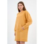 Alexander Gardi Kadın Kanguru Cepli Oversize Tunik (B24-00225) - M - Hardal