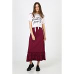 Alexander Gardi Ucu Fırfırlı Etek (B21-4040) - Mürdüm - 2XL