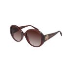 Alexander Mcqueen Am0285S 005 Yuvarlak Bordo Kadın Güneş Gözlüğü