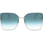 Alexander McQueen AM0342S 004 63-16 Gümüş Mavi Kadın Güneş Gözlüğü
