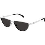 Alexander McQueen AM0456S 001 Gümüş Füme Cat Eye Kadın Güneş Gözlüğü 60-14