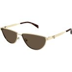 Alexander McQueen AM0456S 002 Altın Kahverengi Cat Eye Kadın Güneş Gözlüğü 60-14