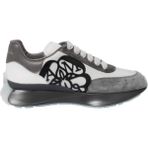 Alexander Mcqueen Logolu Deri Erkek Sneaker - Gri