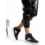 Alexander Sinan Kadın, Erkek, Unisex Cilt Boğazlı Ortopedik Sneaker Spor Ayakkabı Bot - Siyah - Beyaz