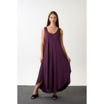 Alexandergardi Asimetrik Kesim Kolsuz Elbise (B23-00114) - Mürdüm - XL
