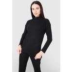 ALEXANDERGARDI B20-167401 Siyah Balıkçı Yaka Kaşkorse Sweatshirt