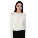 Alexandergardi B20-18837 Ekru Omuz Detaylı Triko Kadın Kazak