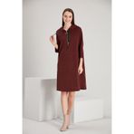 Alexandergardi B21-138400 Bordo Kapüşonlu Elbise