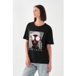 ALEXANDERGARDI Baskılı Siyah Kadın T-shirt