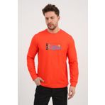 ALEXANDERGARDI Bisiklet Yaka Baskılı Uzun Kollu Sweatshirt (E25-724A) TURUNCU 3XL