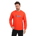 ALEXANDERGARDI Bisiklet Yaka Baskılı Uzun Kollu Sweatshirt (E25-724A) TURUNCU M