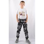 Alexandergardi C21-72100 Kargo Cepli Kamuflaj Erkek Çocuk Jogger Pantolon siyah
