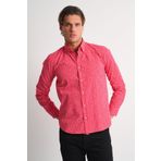ALEXANDERGARDI Desenli Slim Fit Erkek Gömlek PEMBE L