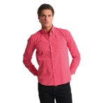 ALEXANDERGARDI Desenli Slim Fit Erkek Gömlek PEMBE M
