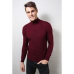 Alexandergardi E20-18820 Bordo Balıkçı Yaka Saç Örgü Kazak