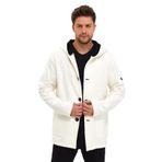 ALEXANDERGARDI KAPÜŞONLU İÇİ ŞARDONLU OVERSİZE HIRKA (E23-607 03) BEYAZ M