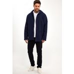 ALEXANDERGARDI KAPÜŞONLU İÇİ ŞARDONLU OVERSİZE HIRKA (E23-607 03) LACİVERT 3XL