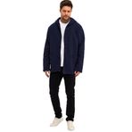 ALEXANDERGARDI KAPÜŞONLU İÇİ ŞARDONLU OVERSİZE HIRKA (E23-607 03) LACİVERT XXL