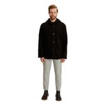 ALEXANDERGARDI KAPÜŞONLU İÇİ ŞARDONLU OVERSİZE HIRKA (E23-607 03) SİYAH 3XL