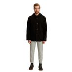 ALEXANDERGARDI KAPÜŞONLU İÇİ ŞARDONLU OVERSİZE HIRKA (E23-607 03) SİYAH M
