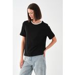 ALEXANDERGARDI Kontrast Yakalı Kadın T-shirt