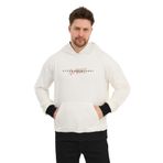ALEXANDERGARDI Özel Unisex Baskılı Kapüşonlu Kanguru Cepli Sweatshirt (UNX-0017602) EKRU 3XL