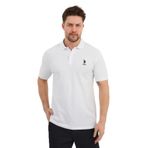 ALEXANDERGARDI Polo Yaka Düğme Detaylı Erkek T-shirt BEYAZ M