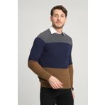 ALEXANDERGARDI RENK BLOKLU REGLAN KOL BİSİKLET YAKA KAZAK(E23-6708) HAKİ L
