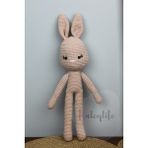 Aley Life Aleylife Amigurumi Organik Tavşan Uyku- Oyun Arkadaşı Açık Pembe