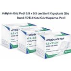 ALFA AKSESUAR 03 Yetişkin Göz Pedi 6.5 x 9.5 cm Steril Yapışkanlı Göz Bandı 50’li 3 Kutu Göz Kapama Pedi