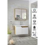 Alfa Banyo Alfa Banyı Delta Safir 80 Cm Komple Mdf, Lavabolu Banyo Dolabı Seti-hazır Kurulu Çok Renkli