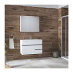 Alfa Banyo Esen Beyaz 80 cm Lüx Banyo Dolabı Takımı