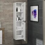 Alfa Banyo Esen Mdf Beyaz 140 Cm Lüx Banyo Boy Dolabı