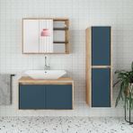 Alfa Banyo Esla 80-35 cm Boy Dolaplı Lavabolu Banyo Dolabı Takımı