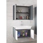 Alfa Banyo Estella-Ea 80 Cm Mdf-Aynalı-Lavabolu Banyo Dolabı Takımı-Tamamı Mdf - Hazır Kurulu