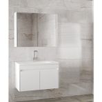 Alfa Banyo Estella-Ea Beyaz 80 cm Mdf-Aynalı-Lavabolu Banyo Dolabı Takımı***demonte Değil***