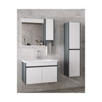 Alfa Banyo Estella-Oa (65+35) 100 Cm Mdf-Boy Dolaplı-Lavabolu Banyo Dolabı Takımı-Hazır Kurulu