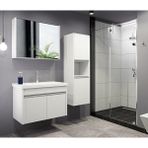 Alfa Banyo Luiza (80 35) 115 cm Mdf-Boy Dolaplı Seramik Lavabolu Banyo Dolabı Takımı**demonte Değil**