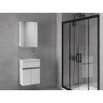 Alfa Banyo Miniço-Beyaz Ebeveyn 45 cm x 28 cm Ayna Dolaplı Lüx Lavabolu Banyo Dolabı- 1. Sınıf Mdf-Beyaz - 8699762777753