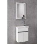 Alfa Banyo MİNİÇO EBEVEYN 45 cm x 28 cm AYNALI LÜX BANYO DOLABI- 1. Sınıf MDF-BEYAZ