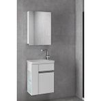 Alfa Banyo Miniço-raflı Ebeveyn 50 Cm X 32 Cm Ayna Dolaplı Lavabolu Mdf Banyo Dolabı Seti Beyaz