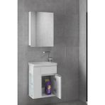 Alfa Banyo Raflı Miniço Ebeveyn 50 cm x 32 cm Ayna Dolaplı Lavabolu Mdf Banyo Dolabı Seti**hazır Kurulu**