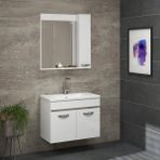 Alfa Banyo Safir Beyaz 65 cm Mdf Banyo Takımı-lavabolu banyo dolabı - Yok
